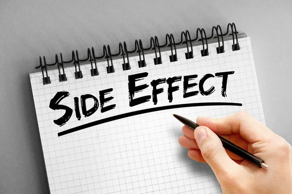 Text note - Side Effect, health concept on notepad