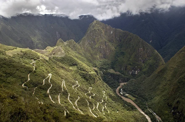 Machu picchu havadan görünümü — Stok fotoğraf