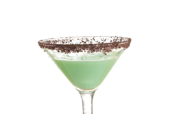 Close up cocktail gafanhoto de chocolate isolado — Fotografia de Stock