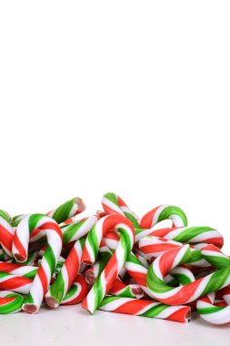 baston şekerler closeup yığını