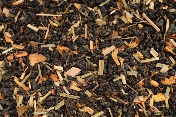 Tło herbaty kwiaty organiczne herbal trawa cytrynowa — Zdjęcie stockowe