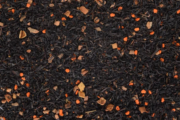 Organic chai tea with pumpkin background — Stock Photo, Image