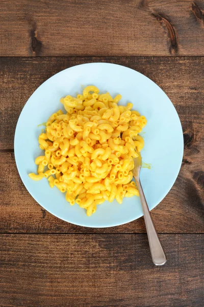 Macarrão com vista superior e queijo — Fotografia de Stock