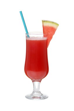 dilim ve saman ile izole karpuz güler yüzlü