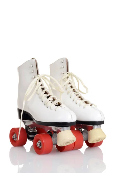 Mulheres branco quad patins — Fotografia de Stock