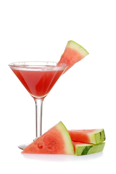 Wassermelone Martini mit Fruchtscheiben — Stockfoto