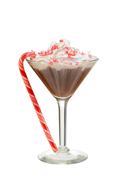 Chocolate Candy Cane Martini — Stock Photo, Image