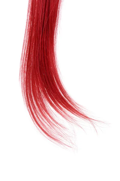 Zbliżenie Kosmyk Włosów Czerwony — Zdjęcie stockowe