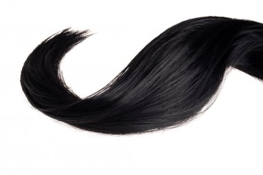 piece of black hair in a wave isolated clipart