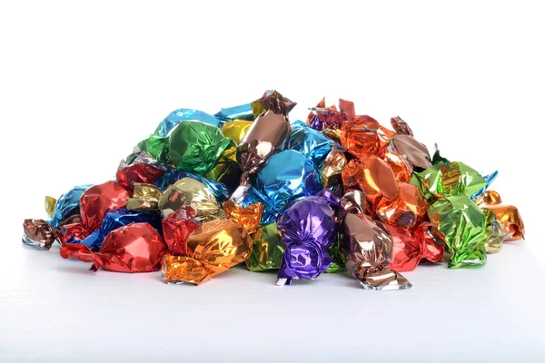 Closeup Pilha Sortidas Chocolates Natal — Fotografia de Stock