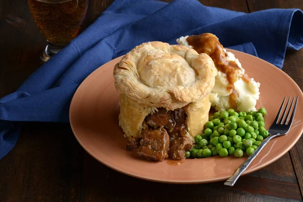 Steak Pub Pie Gravy — Stock Photo, Image