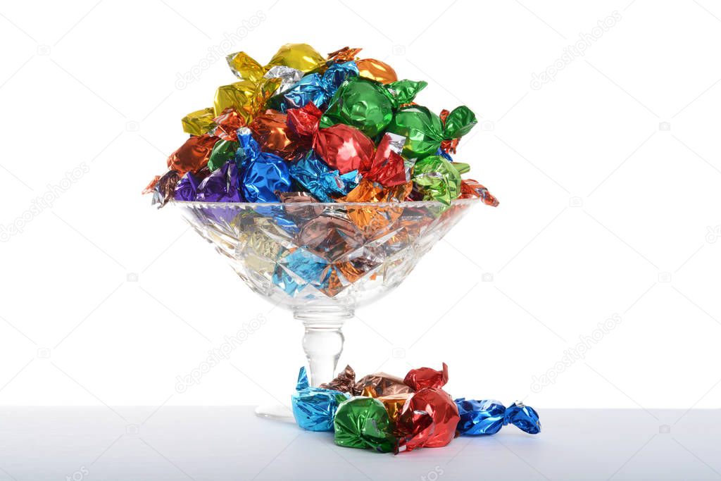 bowl of christmas chocolate candy