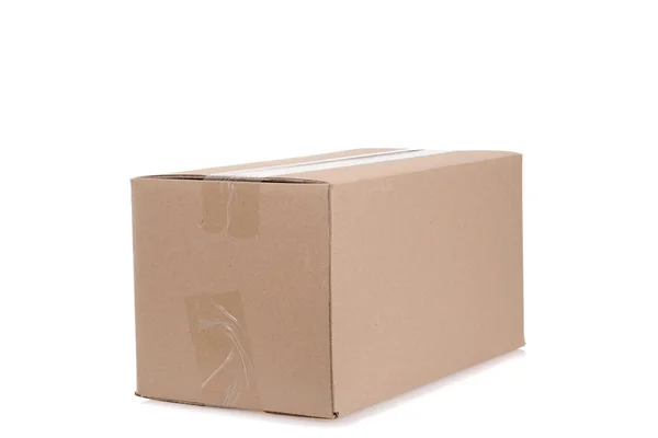 Cardboard Box White Background Stock Image