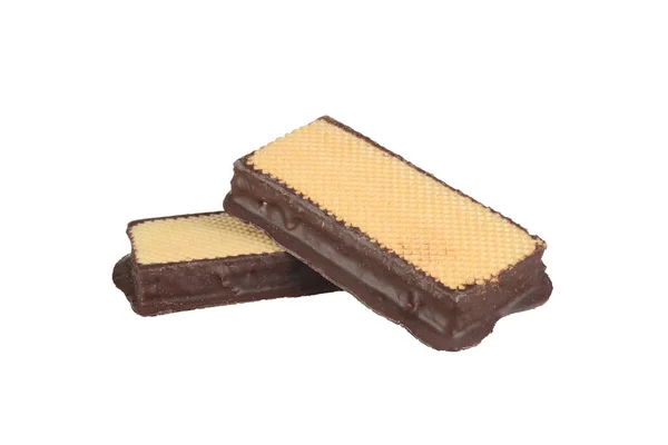 Waffle Isolado Bolachas Chocolate — Fotografia de Stock