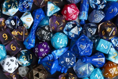 Çeşitlendirilmiş d & d zar arkaplanı
