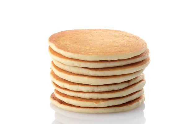 Stapel Pfannkuchen Auf Weiß — Stockfoto