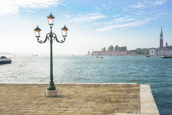 Venice, morning, pier, lights, sea