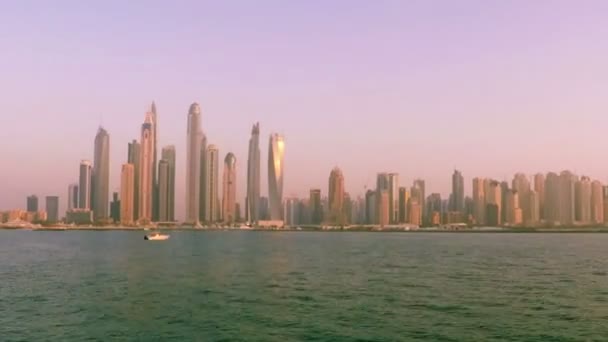 Dubai Marina Coucher de soleil — Video