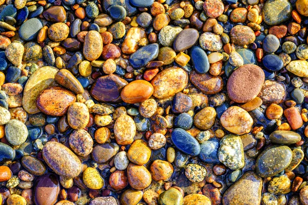 Барвисті камінці на пляжі — стокове фото