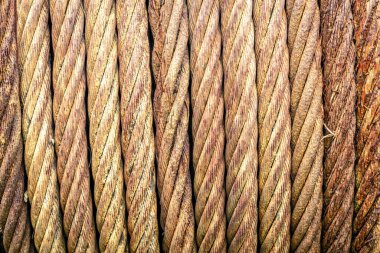 eski paslı çelik halat