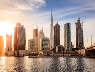 Dubai downtown skyline clipart