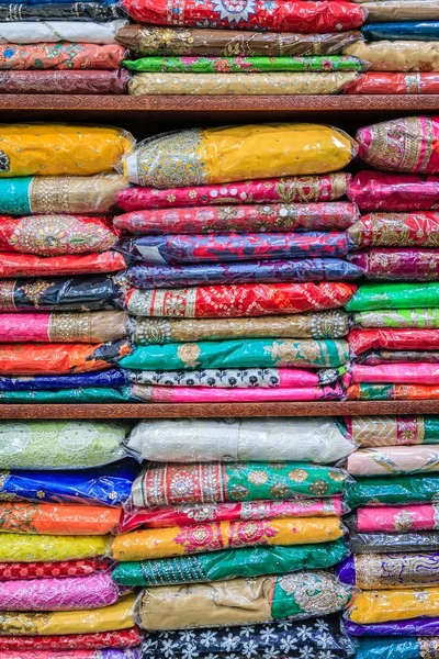 Colorful pashminas at an Indian shop in Dubai old town