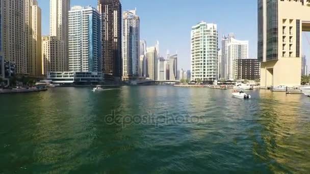 Boat Ride Dubai Marina Uae — Stock Video