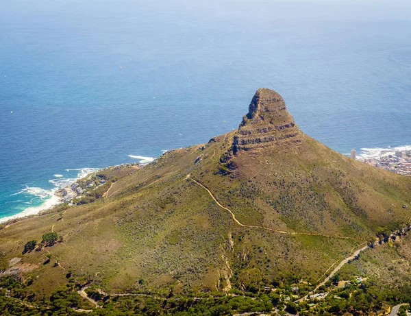 Blick Auf Den Löwenkopf Vom Tafelberg Kapstadt Südafrika — Stockfoto