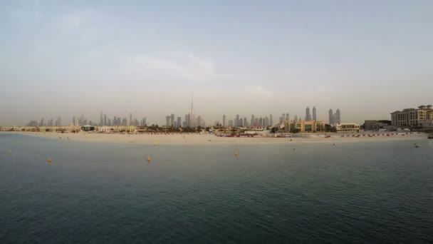 Timelapse Solnedgång Över Dubai Förenade Arabemiraten — Stockvideo