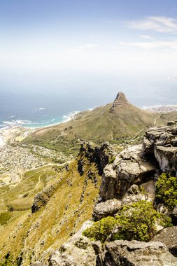 Görünümünü aslanlar kafa dağ Masa Dağı Cape Town, Güney Afrika