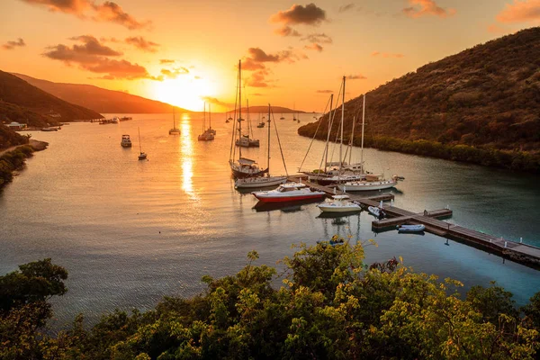 Bvi のヴァージンゴルダ島の美しい夕景 — ストック写真