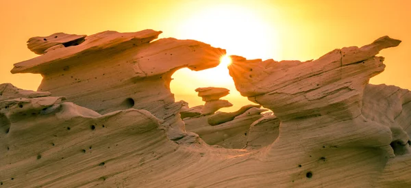 アラブ首長国連邦のアブダビ砂漠の砂岩形成 — ストック写真