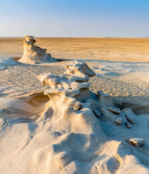 Formazioni Arenaria Nel Deserto Abu Dhabi Negli Emirati Arabi Uniti — Foto Stock