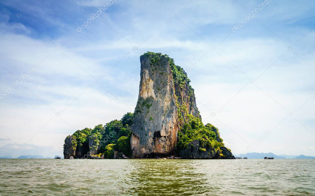 Khao Phing Kan aka James Bond Island in Andaman Sea in Thailand