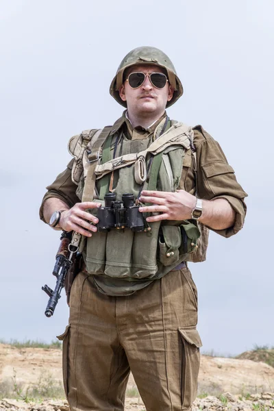 Soviet paratrooper in Afghanistan — Stock Photo, Image