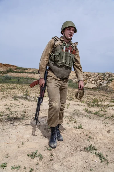 Soviet paratrooper in Afghanistan — Stock Photo, Image