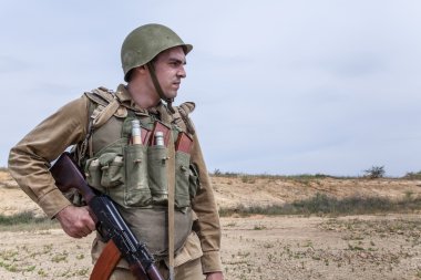 Soviet paratrooper in Afghanistan clipart