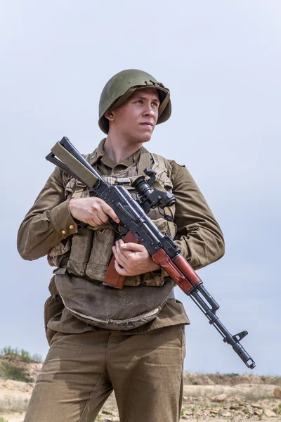 Soviet paratrooper in Afghanistan — Stock Photo, Image