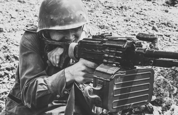 Soviet paratrooper in Afghanistan — Stock Photo, Image