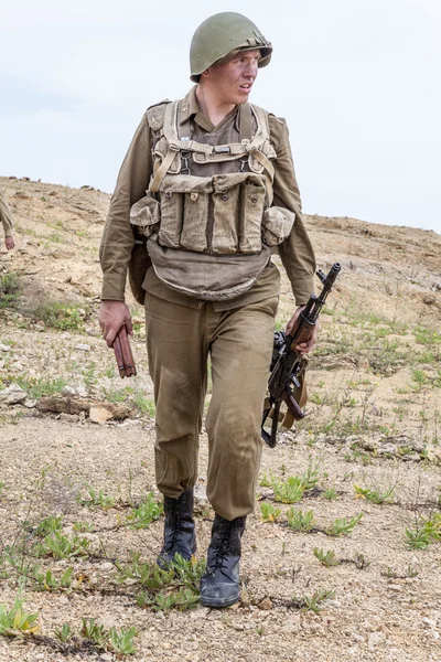 Soviet paratrooper in Afghanistan — Stock Photo, Image