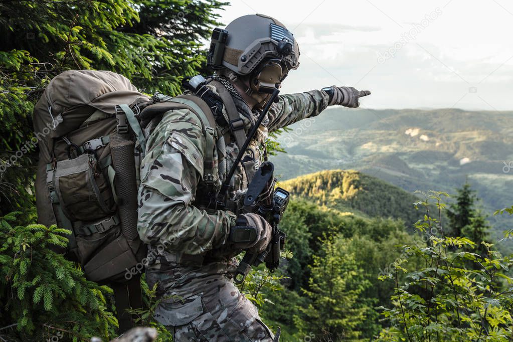 army ranger in the mountains