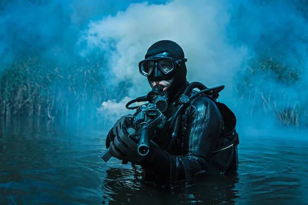 Frogman da Marinha SEAL — Fotografia de Stock