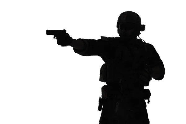 Στρατιώτης με πιστόλι — Φωτογραφία Αρχείου