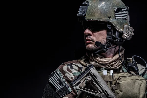 Closeup asker portre — Stok fotoğraf