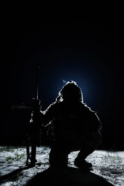 Lone killer in the moonlight — Stok Foto