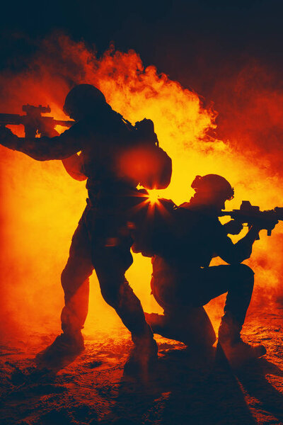 army soldiers attacking