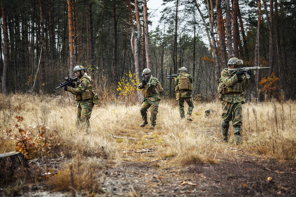 norwegian soldiers in the forest