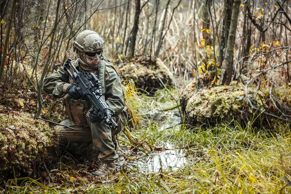 Soldado noruego en el bosque — Foto de Stock