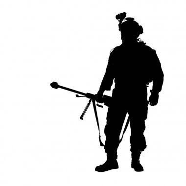 Alan üniformalı ordu korucusu