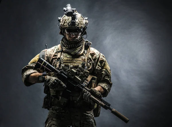 Exército Ranger em uniformes de campo — Fotografia de Stock